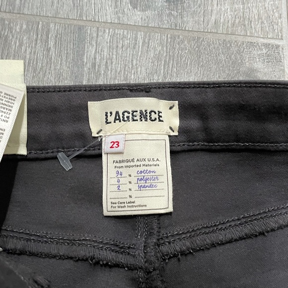 NWT L’Agence Margot dk gray coated skinny crop- 23 - Picture 3 of 4